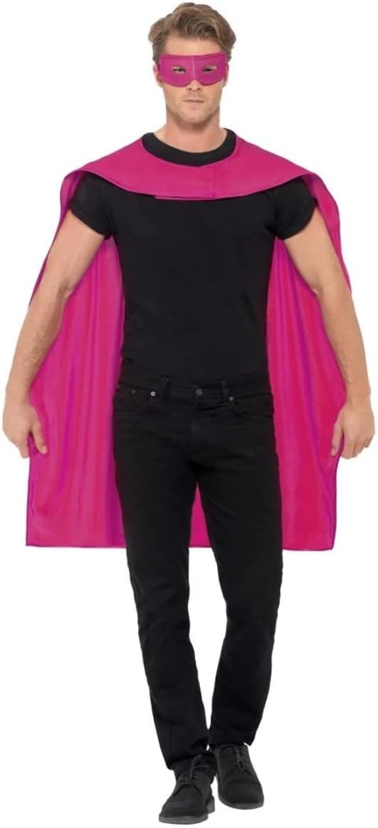 Smiffys Capa Rosa con Antifaz 🎭 - Disfraz Divertido