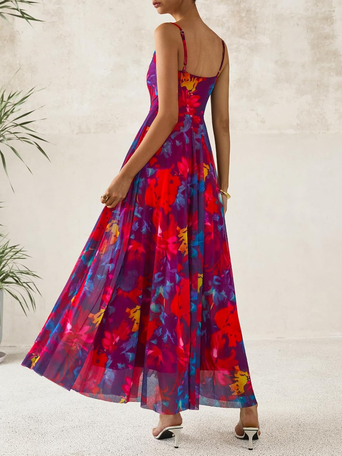 Thumbnail 2 de BTFBM Floral Summer Maxi Dress for Women