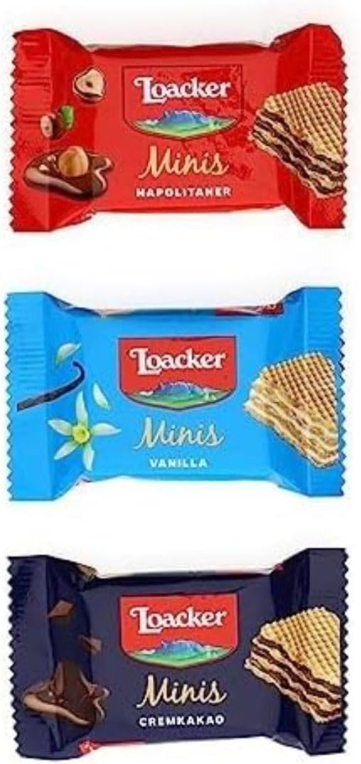 Thumbnail 1 de Loacker Party Pack XL: Mix di Mini Wafer Classic 80 porzioni, 3 gusti Napolitaner, Vaniglia e Cremcakao