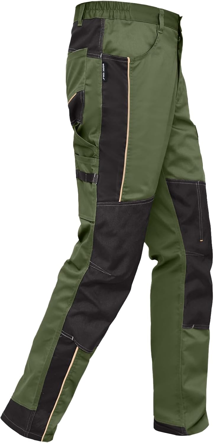 Detalle de WORK IDEA Pantaloni da Lavoro Maschili in Stretch con Tasche per Attrezzi – Comfort e Funzionalità