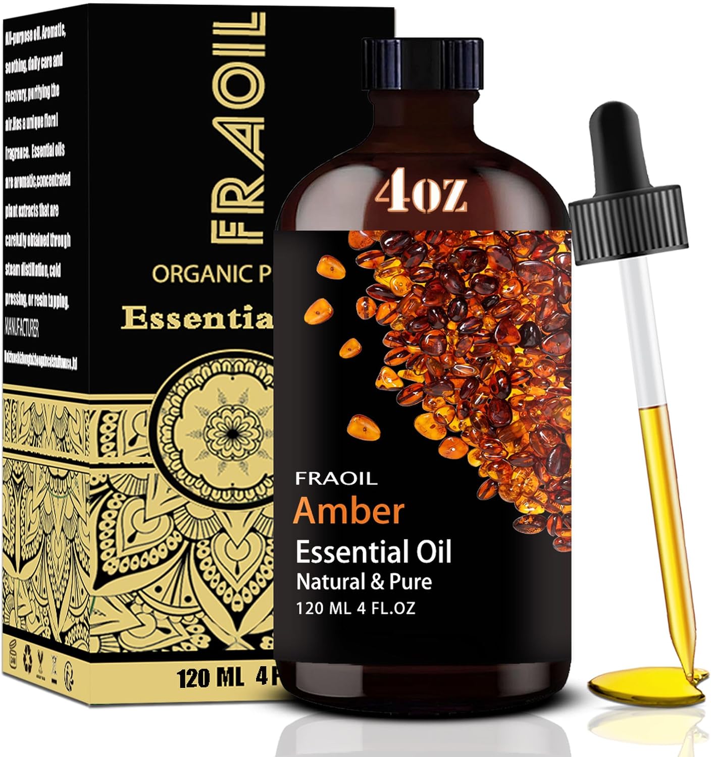 Detalle de FRAOIL Cinnamon Essential Oil 16 oz (480 ml) for Diffuser, DIY Crafts & Aromatherapy