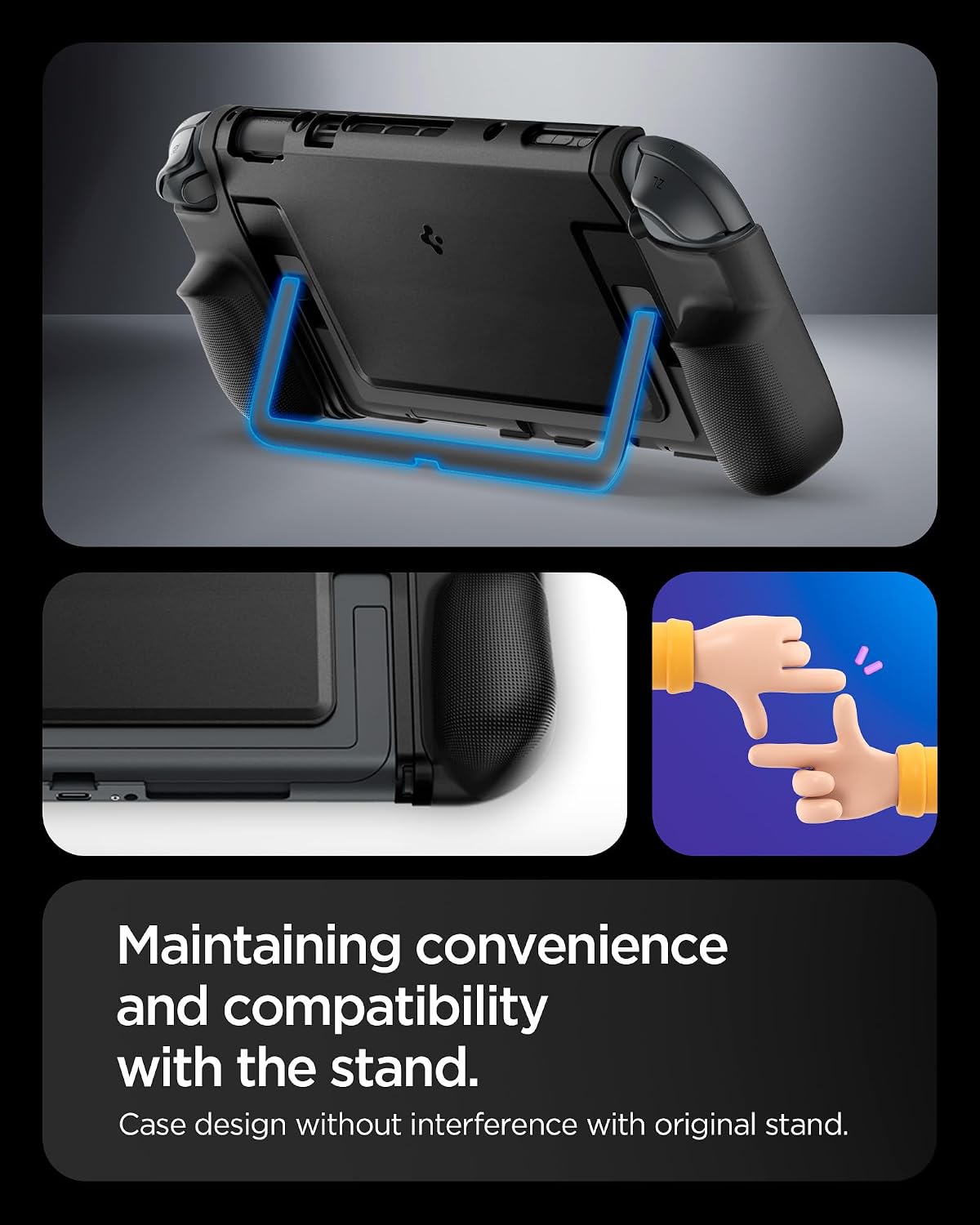 Thumbnail 3 de Spigen Dual Grip : coque compatible Nintendo Switch 2 2025, étui noir ultra-léger