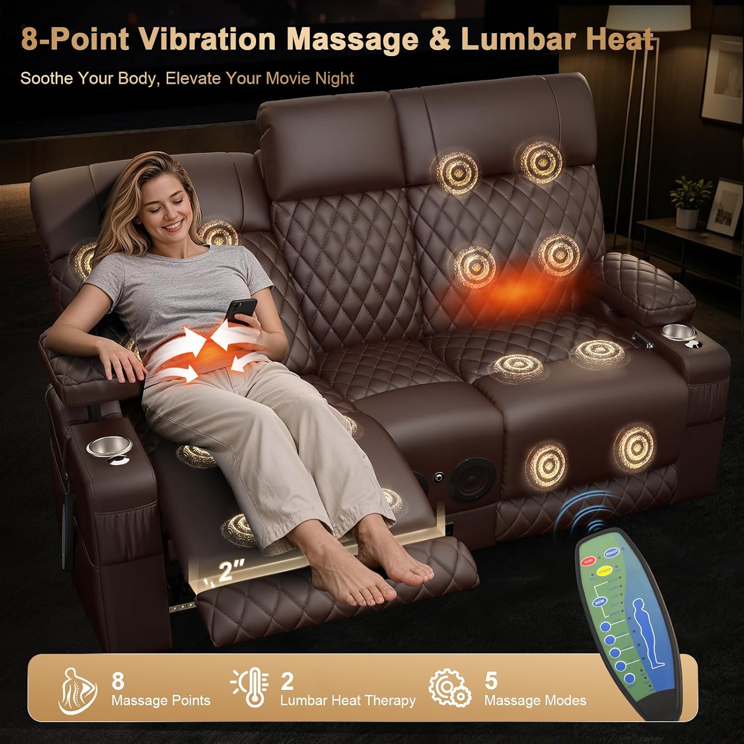 Detalle de Power Recliner Loveseat