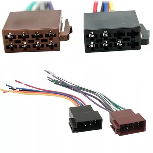Thumbnail 3 de ACMEROTA juego de conectores ISO para radio de coche (adaptador DIN, 2x8 pines/16 pines, extremos de cable sueltos)