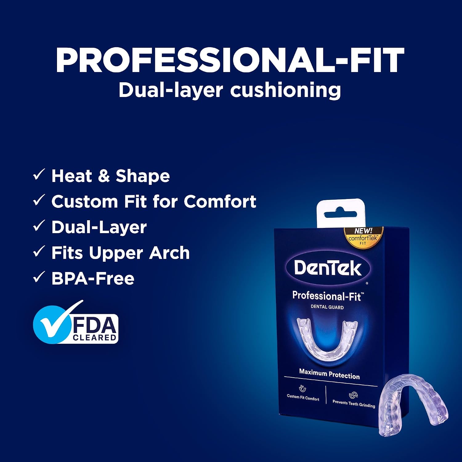 Thumbnail 1 de DenTek Professional-Fit Dental Guard: Custom-Fit Night Guard for Grinding Teeth