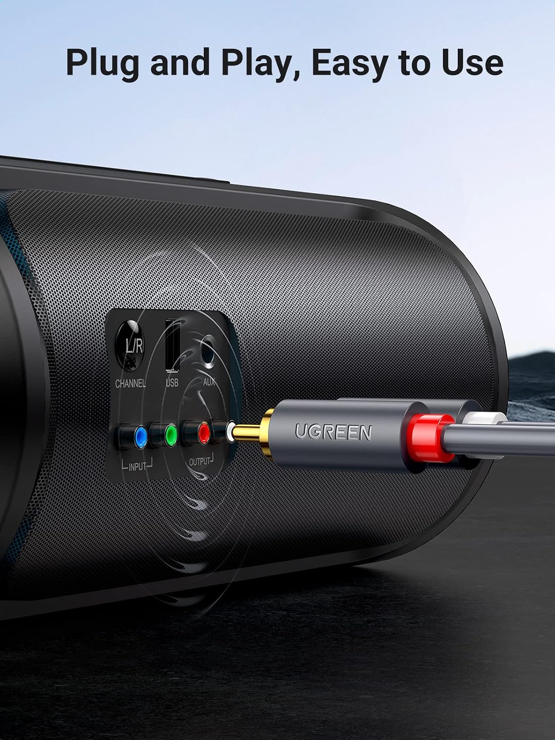 Detalle de UGREEN 2RCA audio cable 2 m