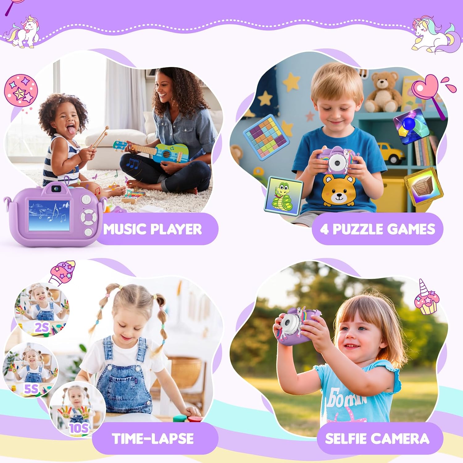 Detalle de Kids Camera 48MP Selfie Camera for Ages 4–8