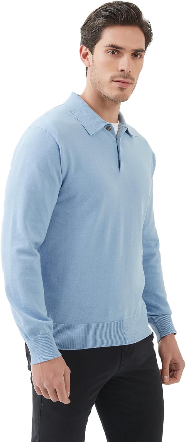 Thumbnail 6 de Kallspin 100% Cotton Knit Polo Jumper, Long Sleeve – Regular Fit