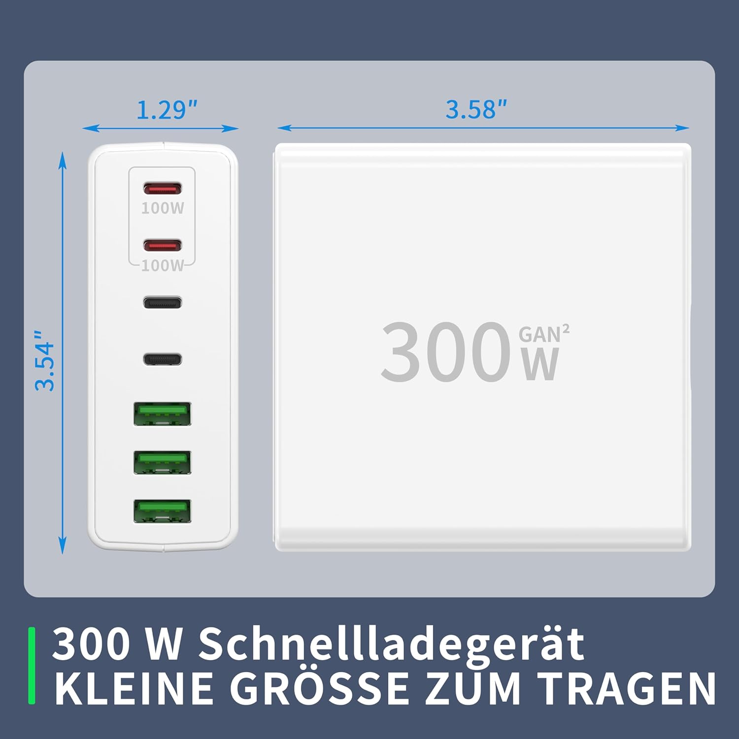 Thumbnail 6 de FINIBO 300W USB-C Mehrfach-Ladegerät mit 7 Ports (4× USB-C, 3× USB-A) und Dual-PD PPS