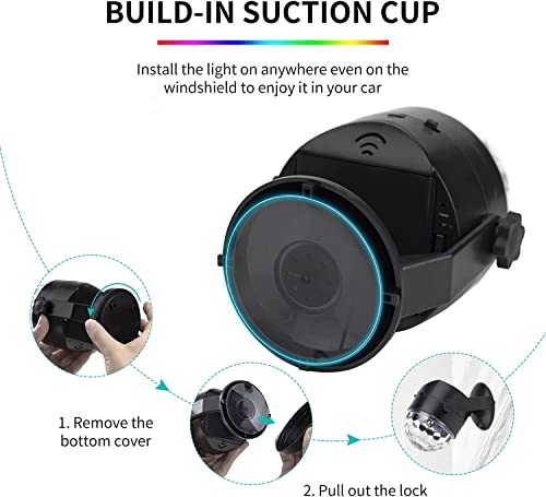 Detalle de CATPOWER Pack of 2 Remote-Controlled Sound-Activated Portable Party Lights
