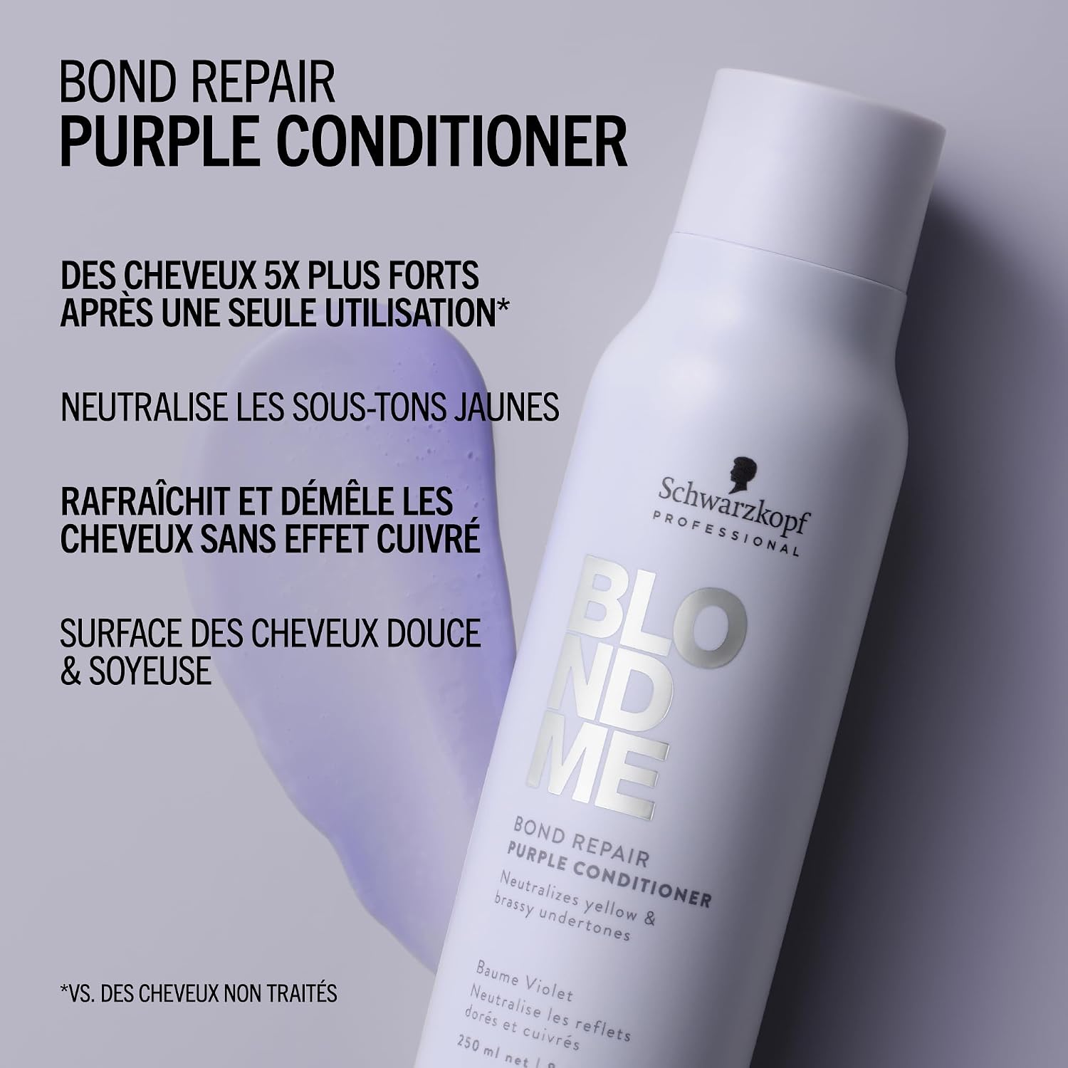 Detalle 1 de Schwarzkopf BLONDME Bond Repair Purple Conditioner