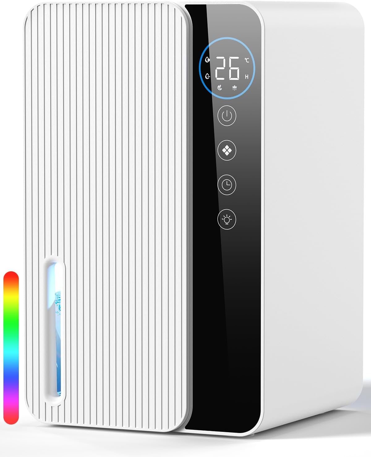 Deumidificatore Case 1,8L con Timer e LED Touch Ultra Silenzioso (≤32dB) – anti muffa, 640 ml/giorno