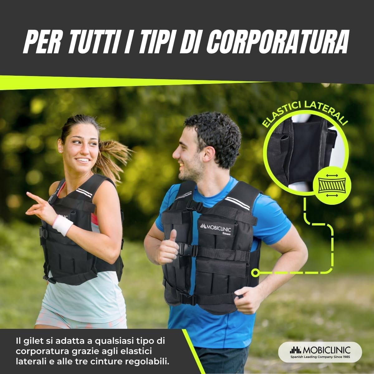 Thumbnail 6 de Mobiclinic Gilet Zavorra 10/20 kg Regolabile in Oxford 600D con Strisce Riflettenti