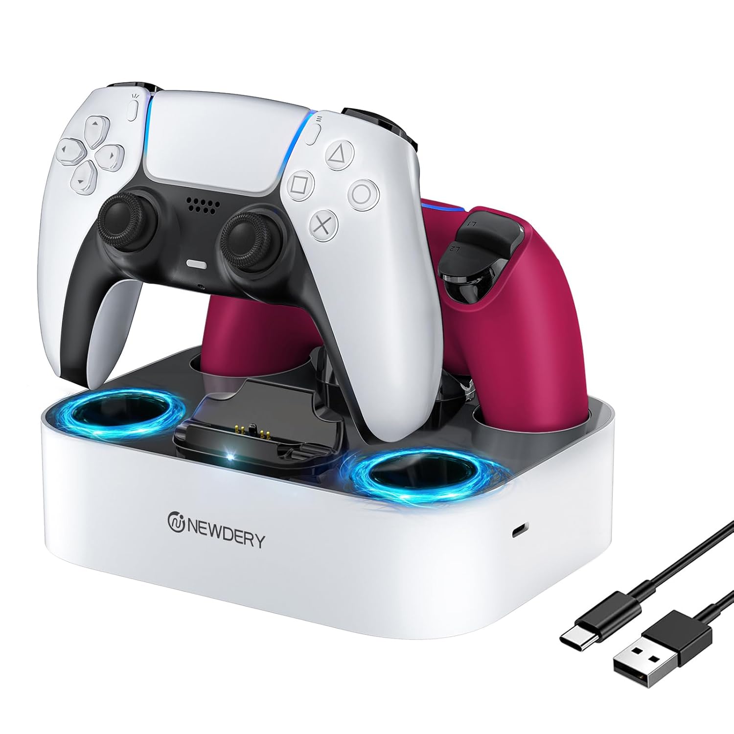 Detalle de NEWDERY DualSense Edge Charger Station, Fast Dock