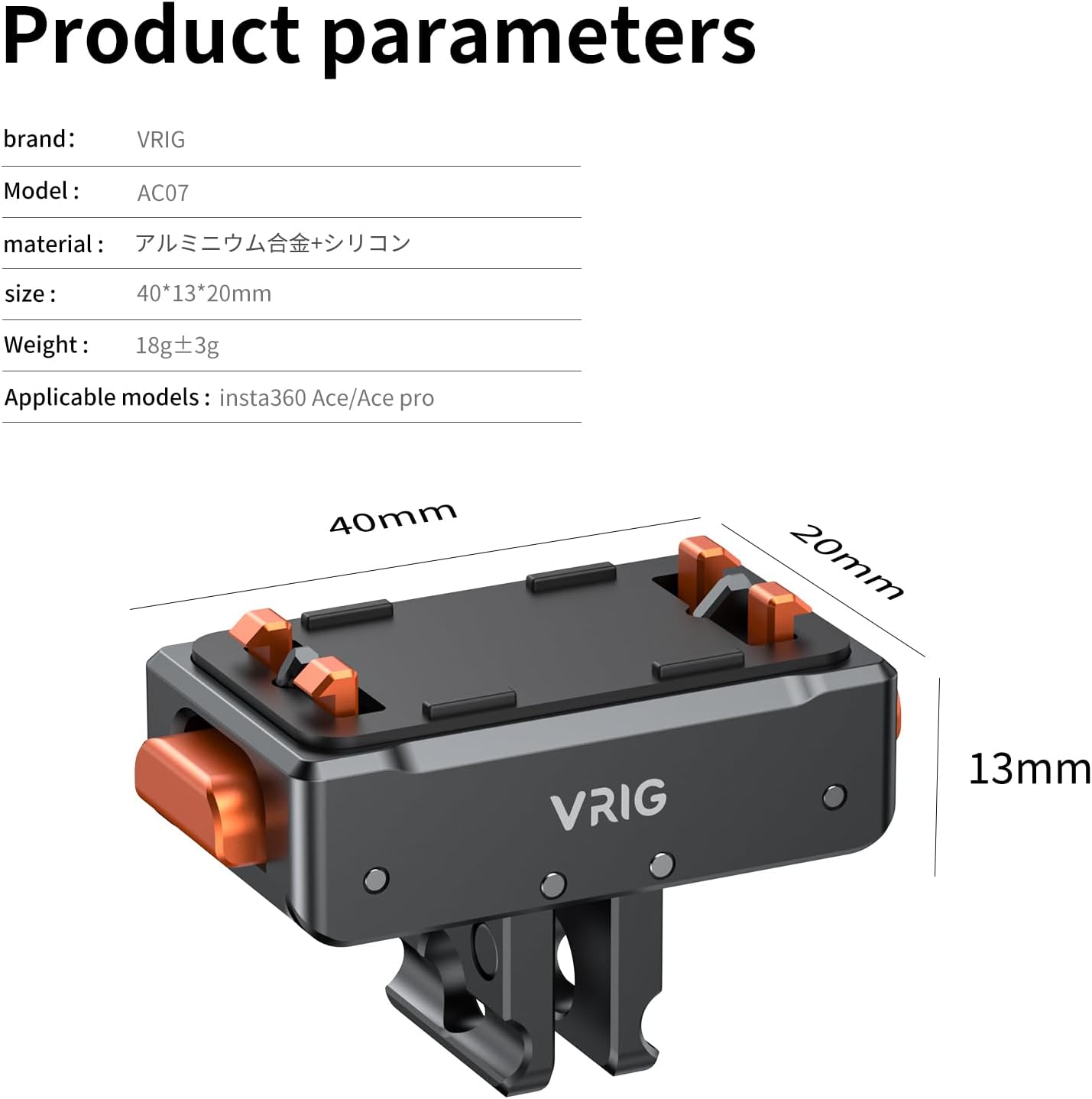 Thumbnail 6 de VRIG AC-10 Magnetic Base für Insta 360 Ace Pro 2
