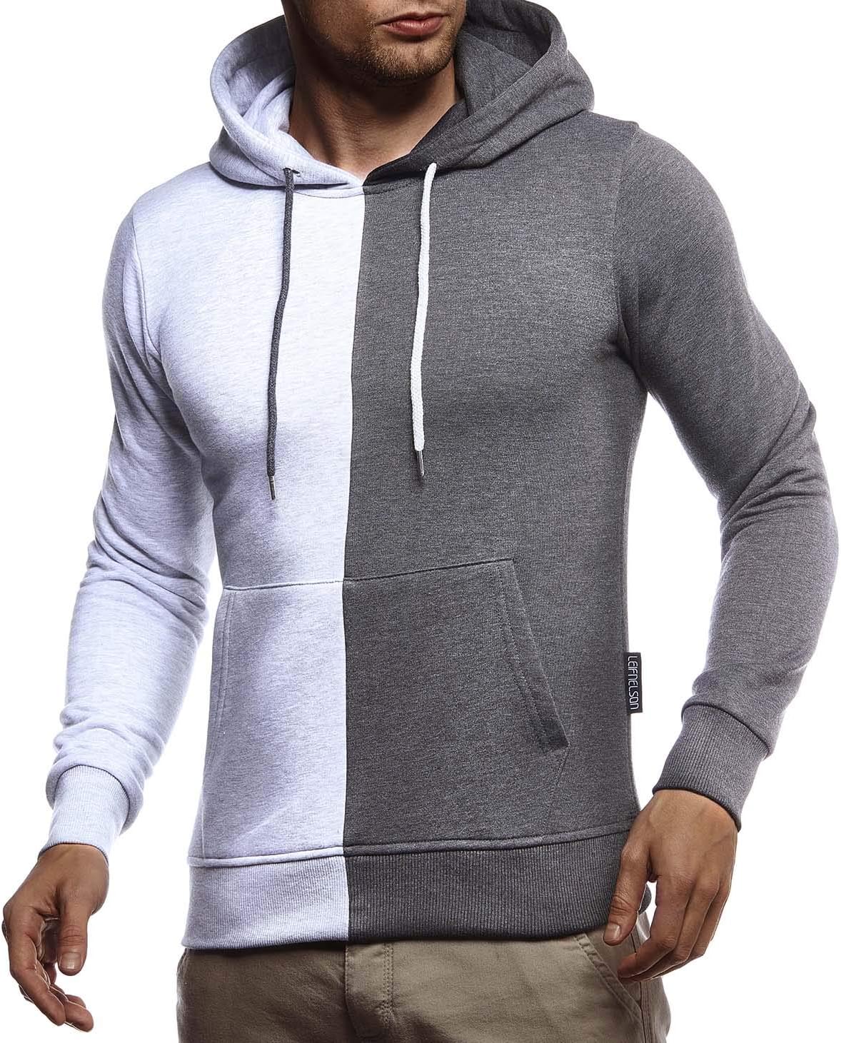 Detalle 2 de Leif Nelson LN8337 : pull à capuche pour homme à coupe ajustée