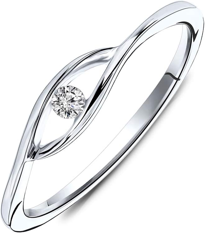 Thumbnail 1 de MIORE 9ct White Gold 0,05 Ct Solitaire 💍