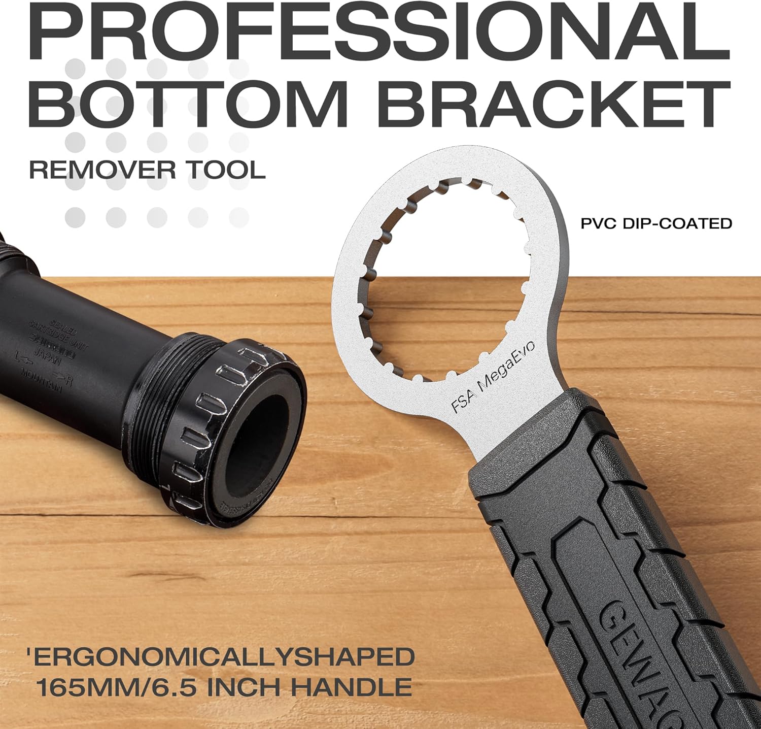 Thumbnail 5 de GEWAGE outil de verrouillage central de vélo pour Shimano Hollowtech II (compatible BB9000, BBR60, Truvativ GXP, FSA Mega Evo)