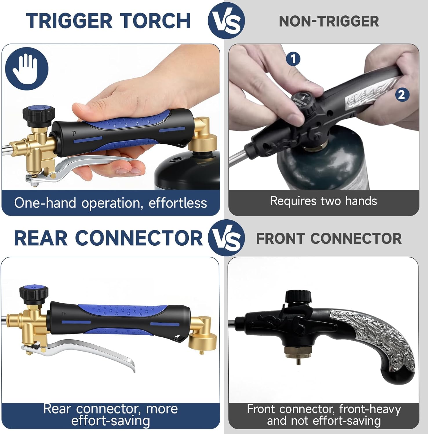 Thumbnail 1 de EASITALY PQ888-D002A002 Propane Weed Torch, 29.9-Inch with Trigger Ignition