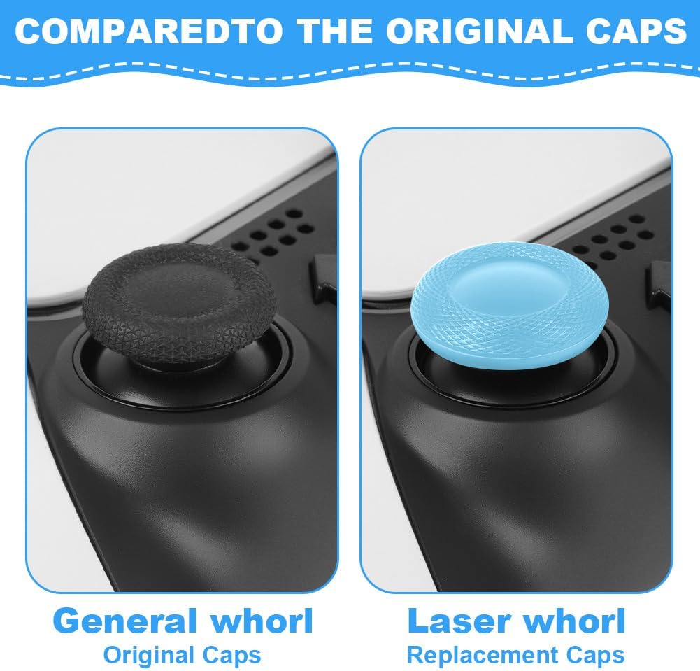Thumbnail 5 de AYESY Thumb Grip Joystick Caps for PS5/PS4 Controller – 10-Pack, Wear-Resistant, Non-Slip, Blue