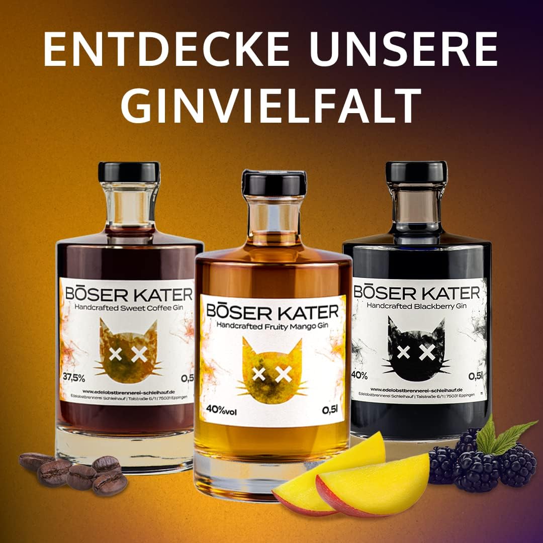 Thumbnail 3 de BÖSER KATER Fruity Mango Gin – Handgemachter Mango-Gin, 0,5 l, 40% Vol.