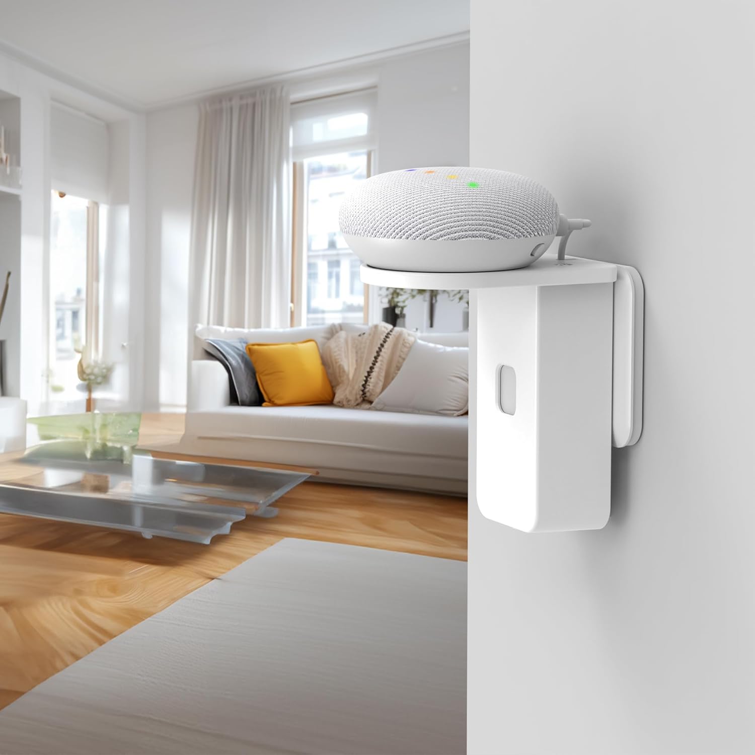 Thumbnail 6 de Cozycase Steckerhalterung für Pop/Dot/Google Nest mini – platzsparende Wand-/Wall-Ständerhalterung mit Kabelmanagement (weiß)