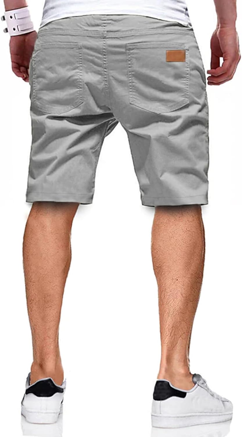 Thumbnail 1 de JMIERR Mens Casual Shorts - Cotton Drawstring Twill Golf Shorts