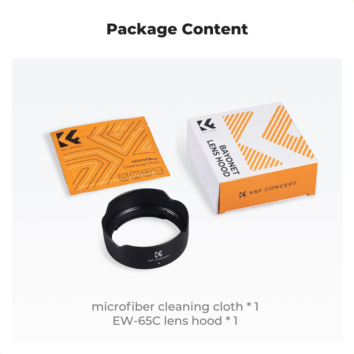 Thumbnail 6 de K&F CONCEPT EW65C parasol reversible para Canon RF 16 mm F2.8 STM