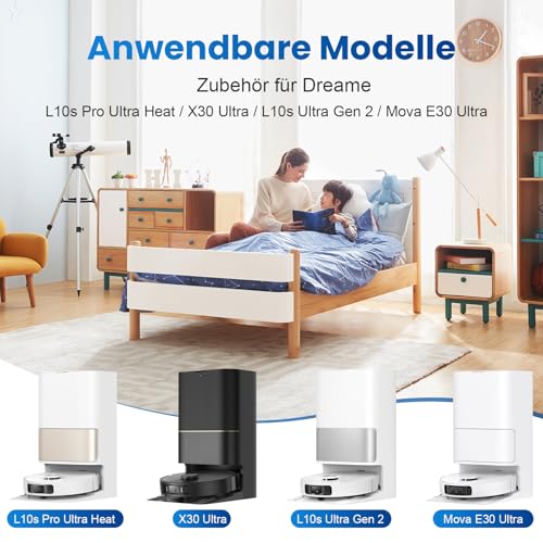 Detalle de Fenkabs 18-teilige Zubehör-Set kompatibel mit Dreame L10s Ultra Gen 2 / L40 Ultra A / L10s Pro Heat / X30