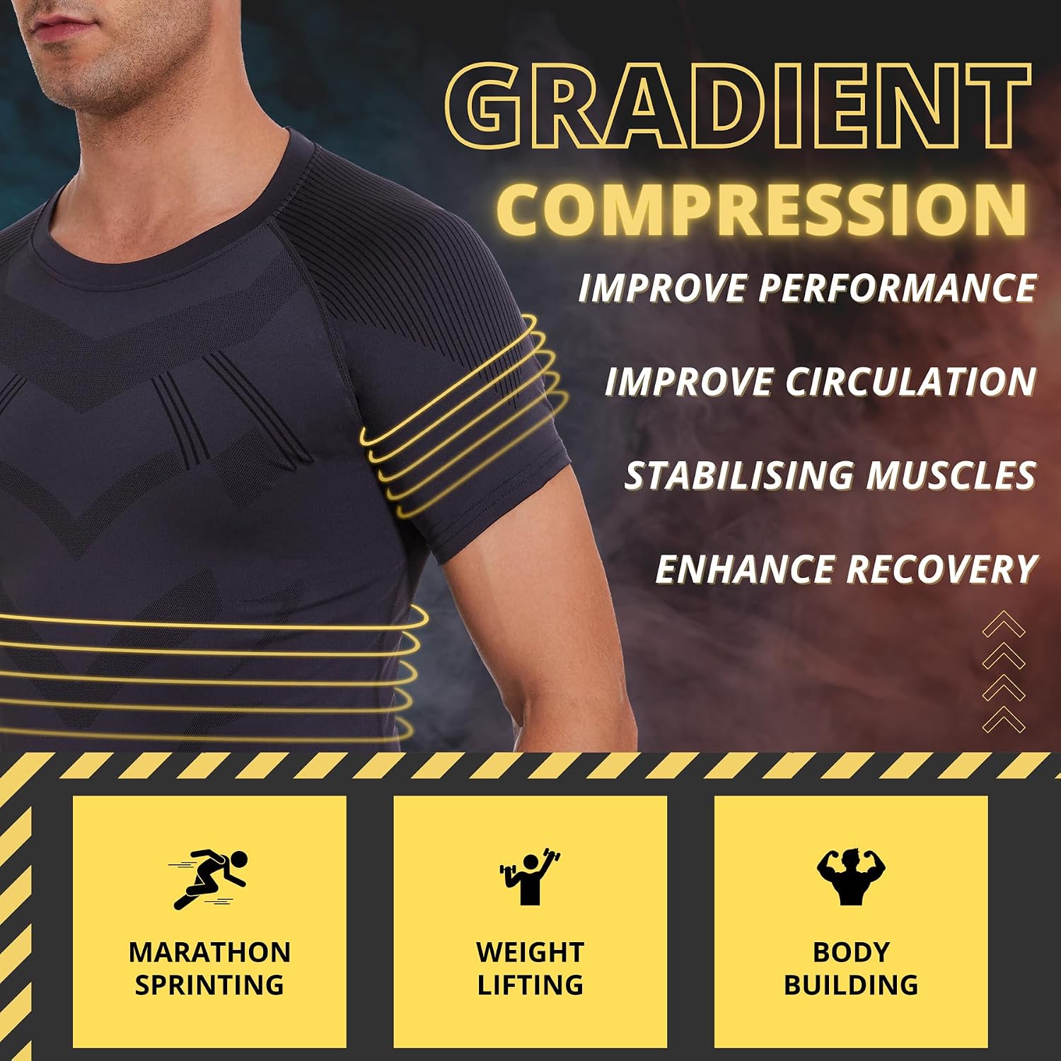 Detalle 2 de AMZSPORT Maglia Compression manica corta