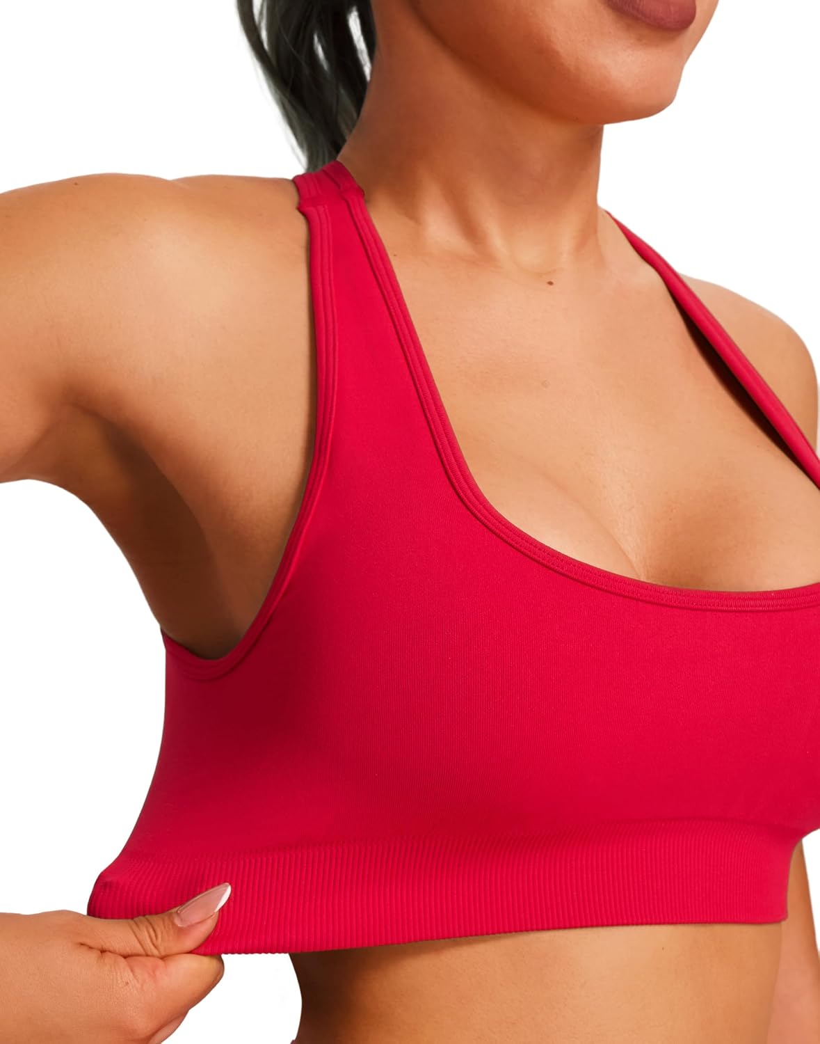 Thumbnail 3 de JOYSPELS Seamless Women's Sports Bra - Wide Strap, 4-Way Stretch, Wirefree Yoga Top with Removable Pads