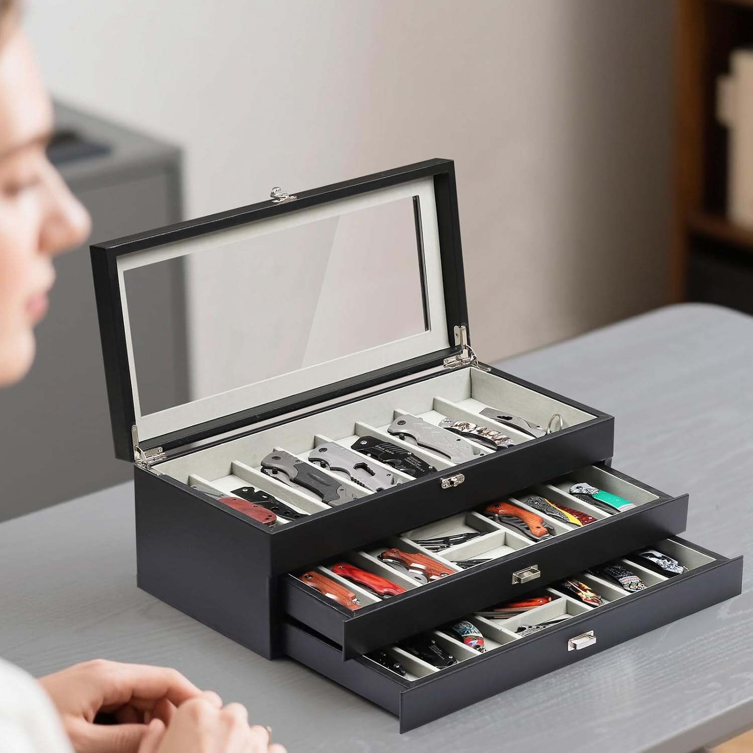 Detalle 2 de AUTOARK Knife Organizer with 26 Slots