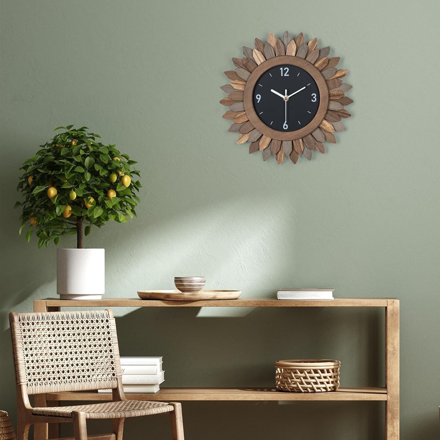 Thumbnail 3 de Honiway Wooden Wall Clock, 12-Inch