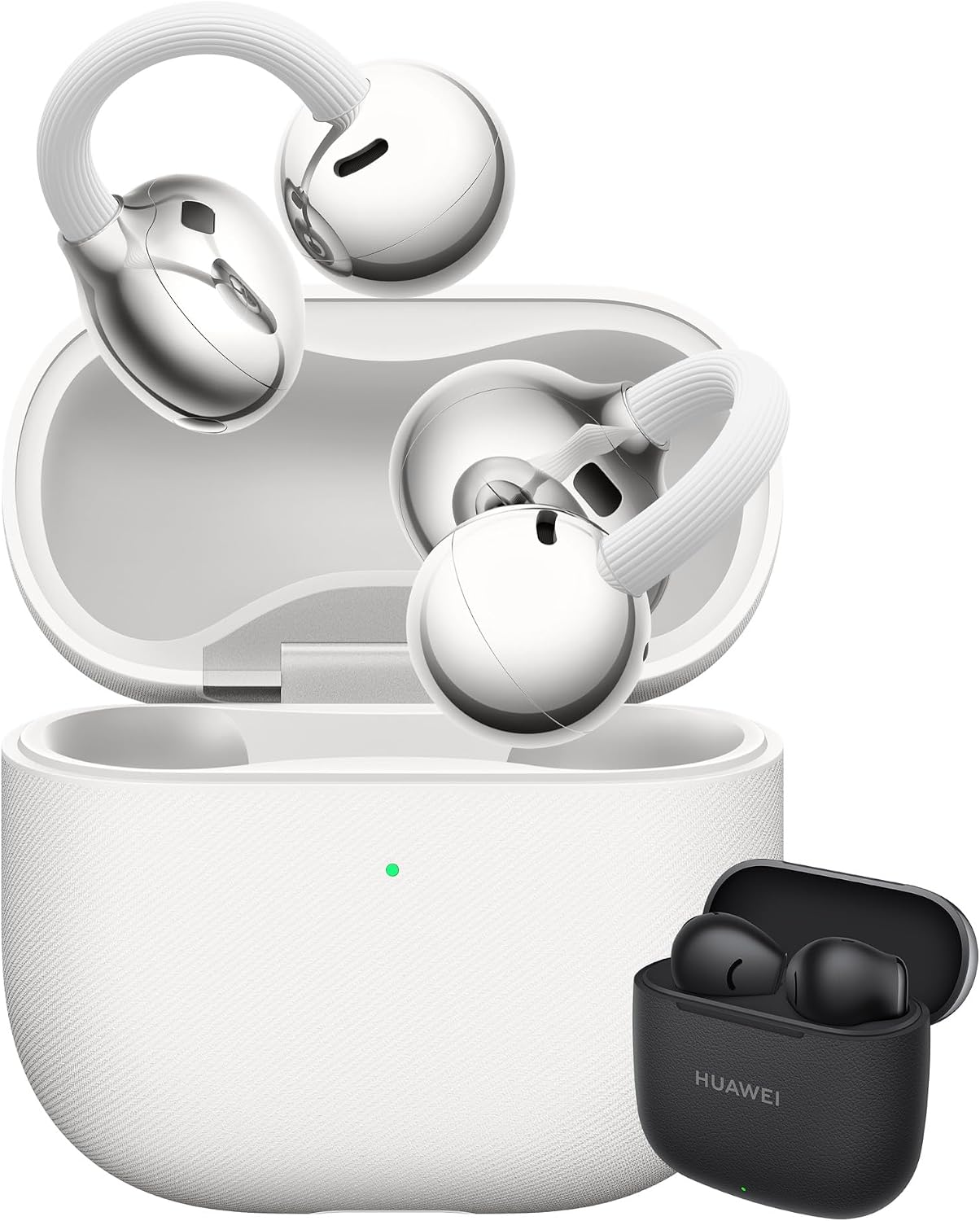 Detalle de HUAWEI FreeClip 2 Blanco + FreeBuds SE 3 Negro 38h