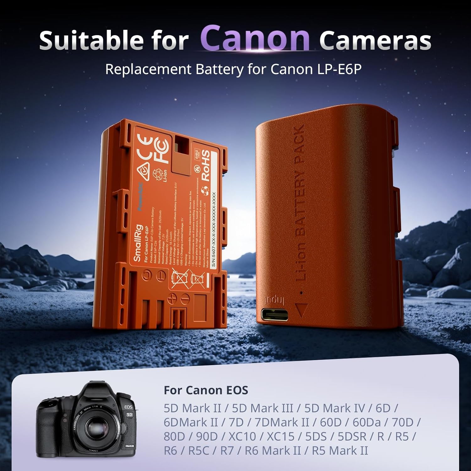 Thumbnail 2 de SmallRig LP-E6P Battery 2520mAh