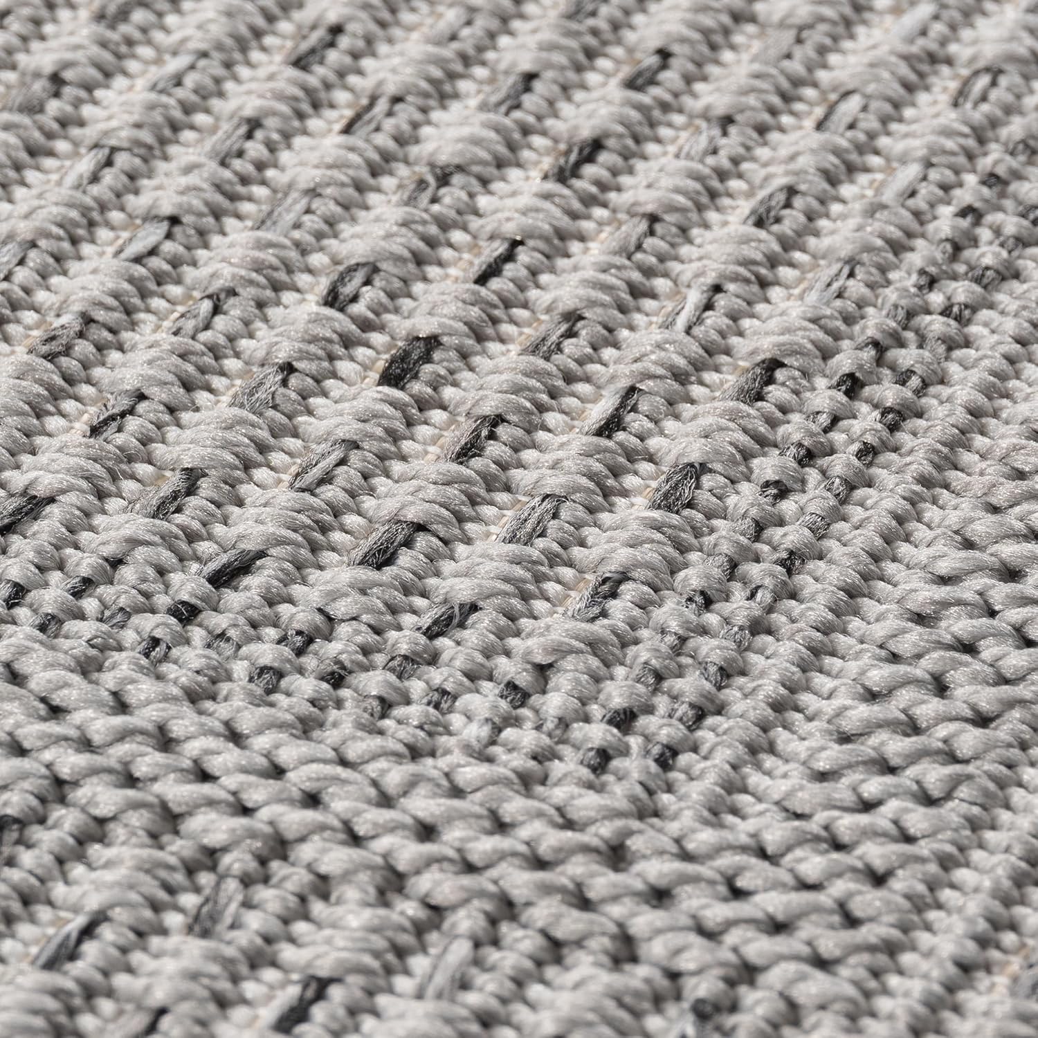 Thumbnail 4 de SIMPEX Outdoor Teppich Grau 200x290 cm – Wetterfest, UV-beständig und pflegeleicht