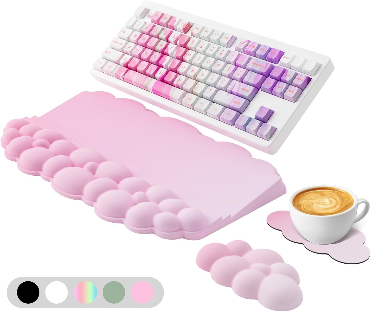Detalle de Lomil WR01P-LO1 Cloud Keyboard Stand and Wrist Rest Set with Memory Foam