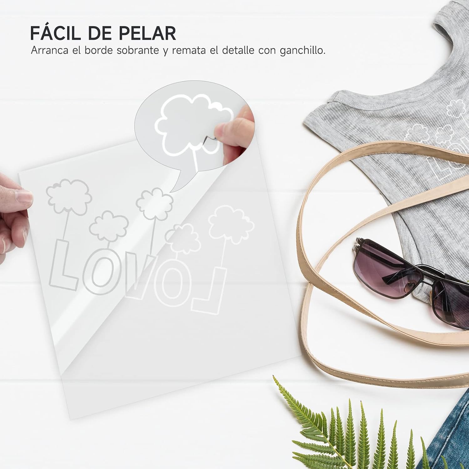 Detalle 2 de HAUSPROFI Vinilo Textil Termoadhesivo 30,5x400 cm
