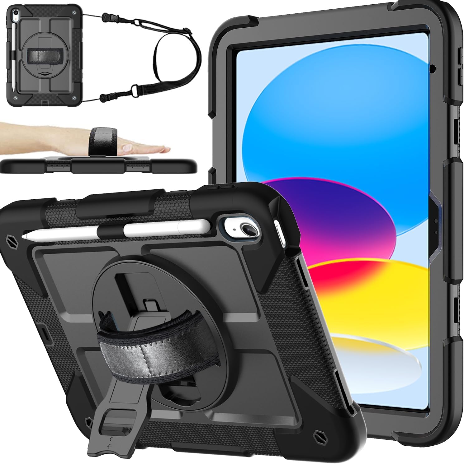 BMOUO Case for iPad 11" 360° Rotating Stand