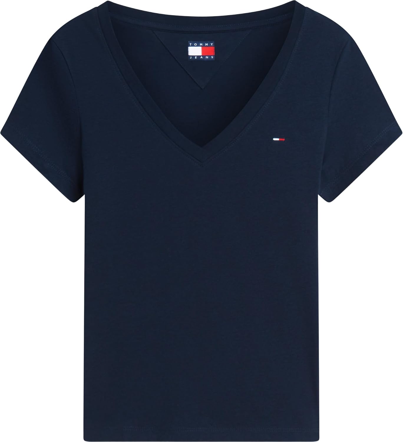 Detalle de Tommy Jeans T-Shirt Donna Slim a V in cotone rigenerato