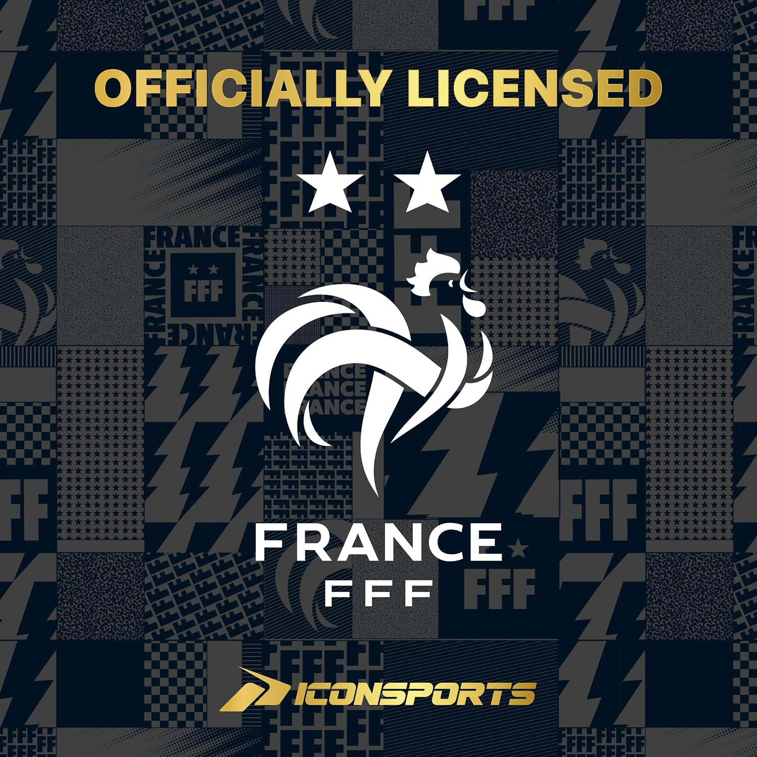 Thumbnail 5 de Icon Sports Officially Licensed France Football Federation Cotton T-Shirt (Unisex Adult)