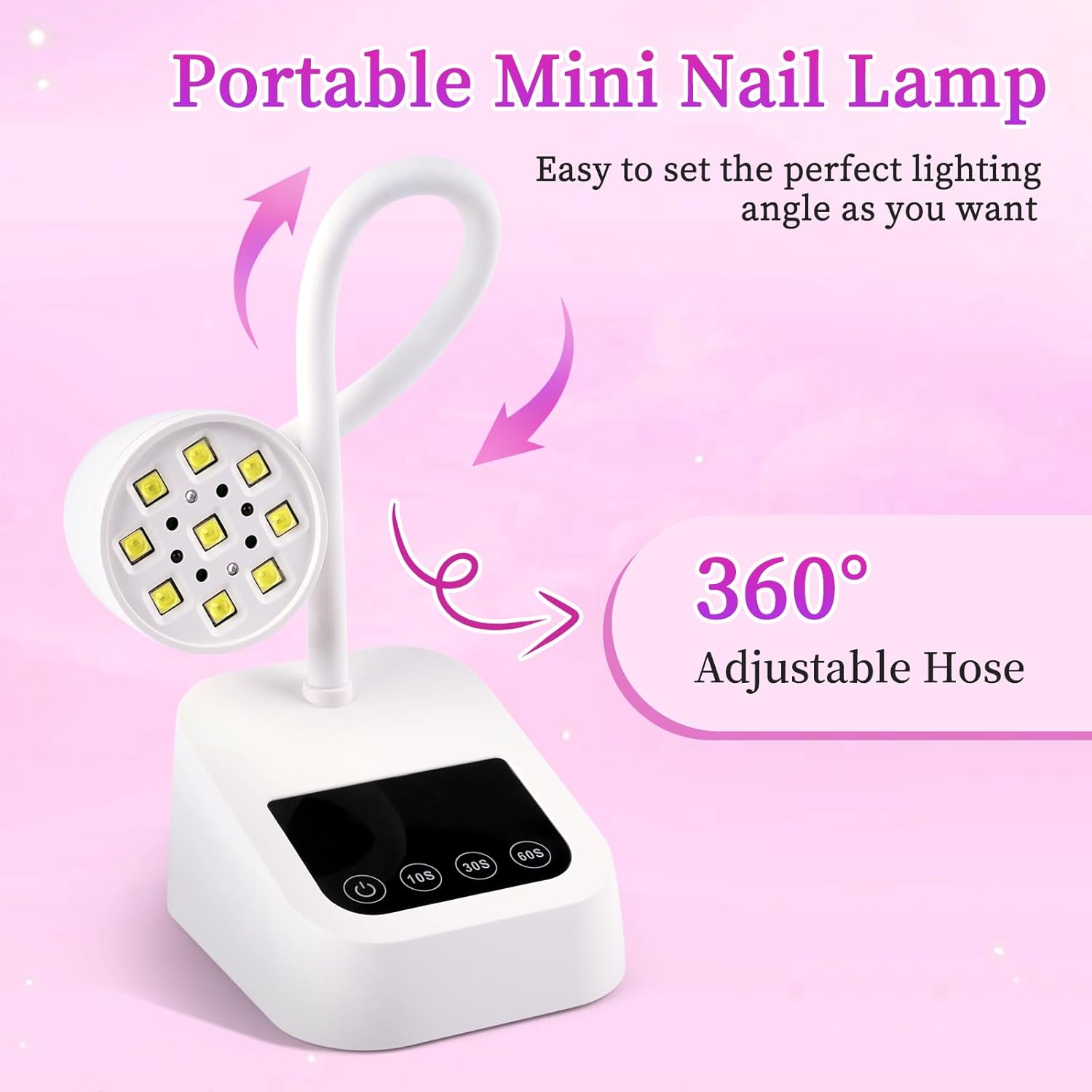 Detalle 2 de ANGNAY Portable Nail Lamp with Smart Auto Sensor & Display – 27W
