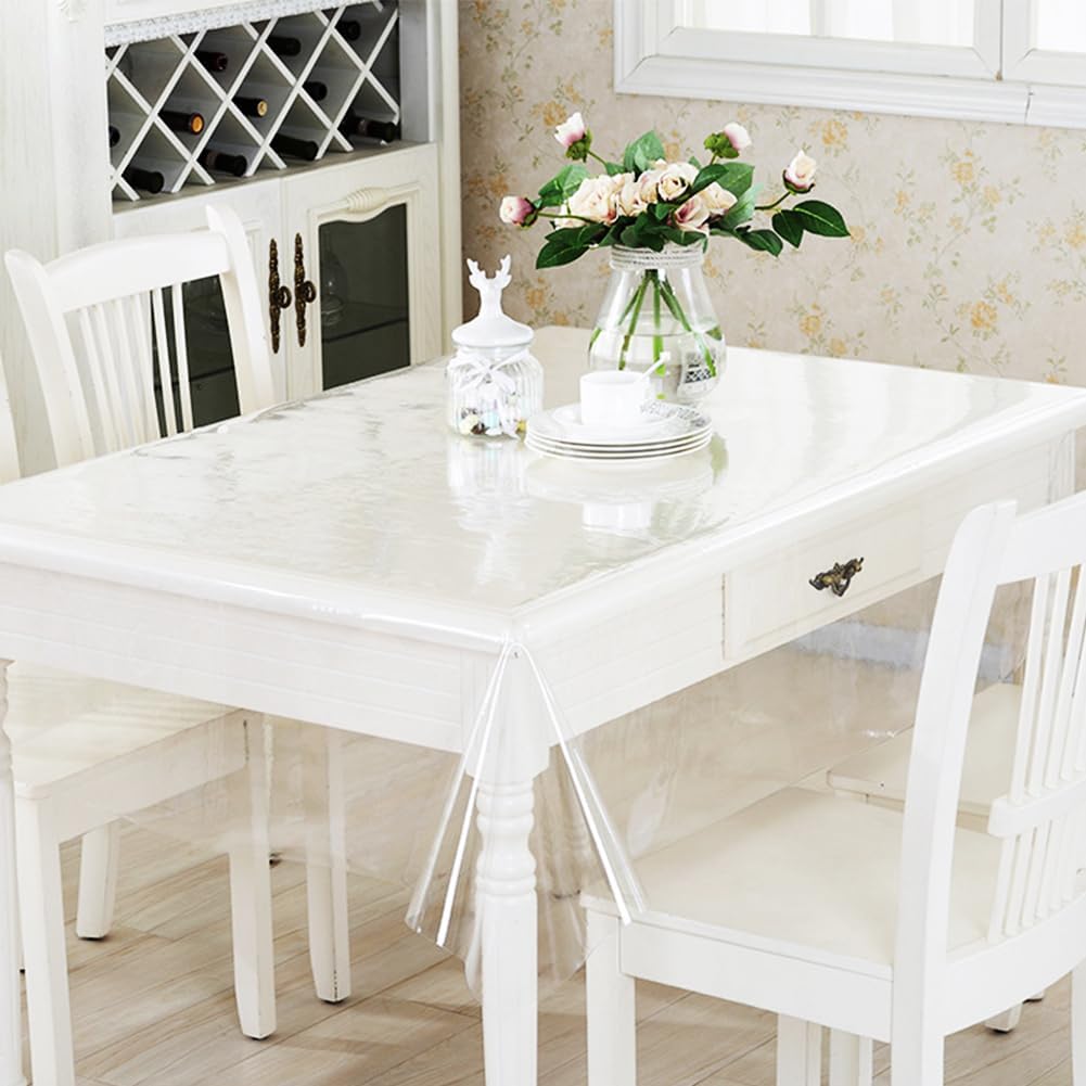 Thumbnail 5 de Yuragim Tischfolie transparent 140 x 180 cm – durchsichtiges PVC als Tischschutz für Indoor & Outdoor