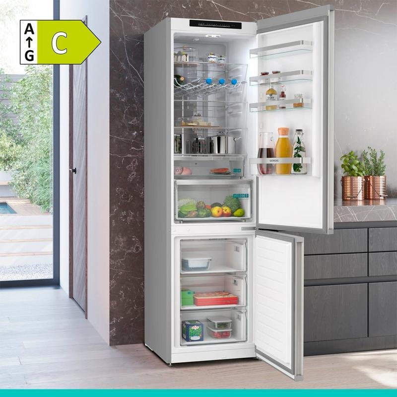 Detalle de Frigorífico Combi Siemens iQ300 Total No Frost 203 cm | 363 L | Acero inoxidable