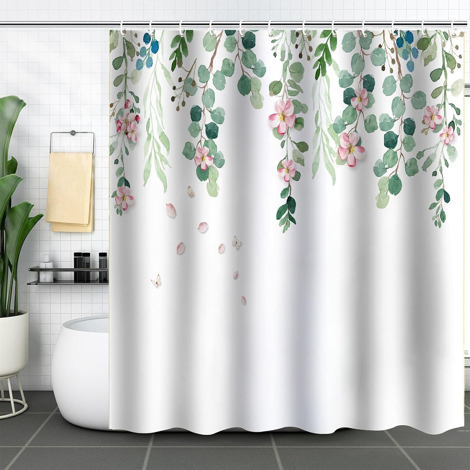 Thumbnail 6 de FAIRYGATE Wet Room Shower Curtain: Boho Abstract Design, 180 x 180 cm, Waterproof with 12 Hooks