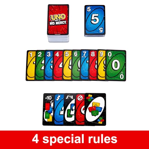 Detalle de UNO Show 'em No Mercy Card Game in Storage Tin – Mattel Games