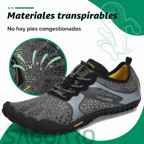 Thumbnail 2 de SAGUARO Zapatillas Barefoot Minimalistas para Hombre y Mujer – Modelo Negro 39 EU