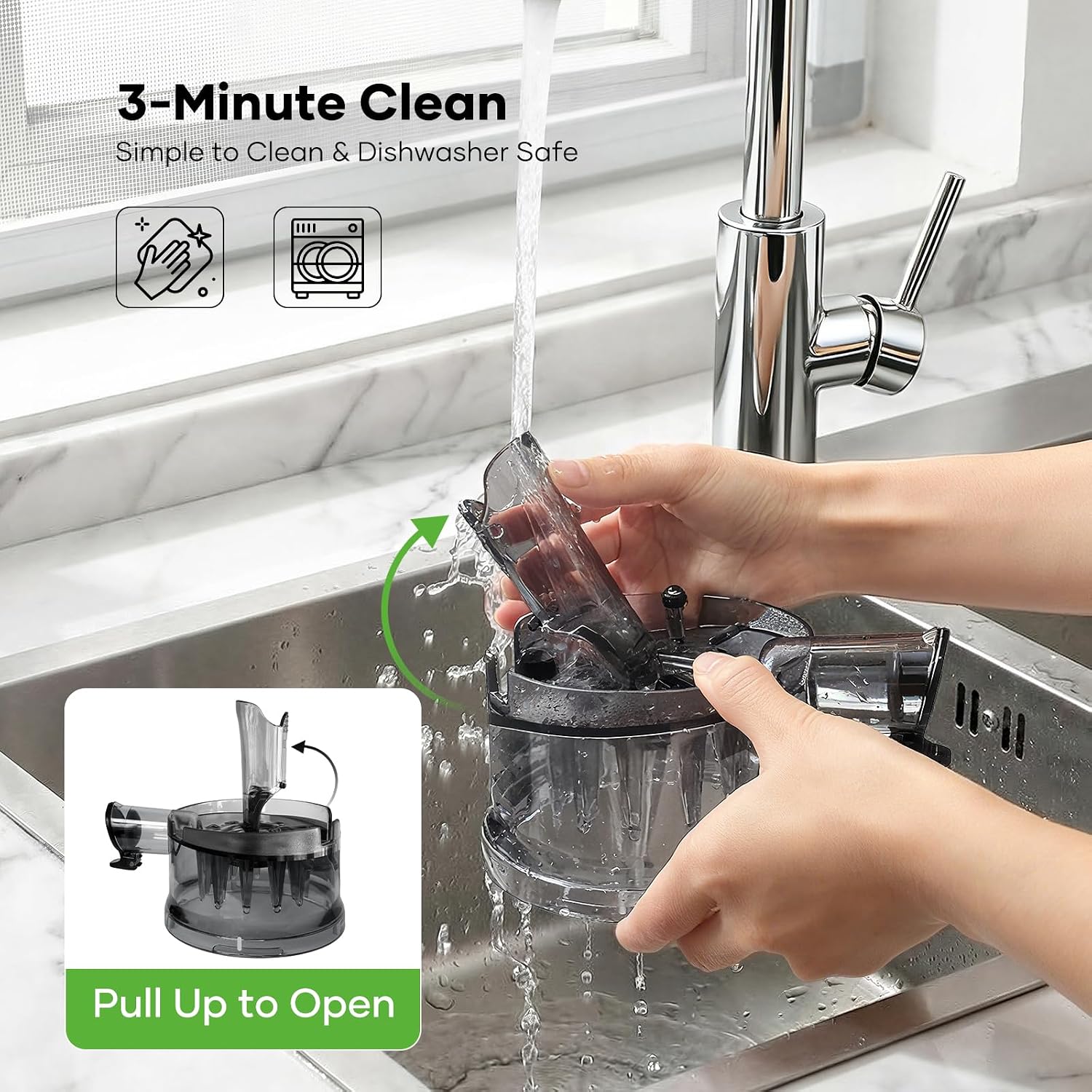 Thumbnail 3 de 3-in-1 Juicer Machines: Cold Press Juicer with 7" Ultra-Wide Chute and 120oz Hopper