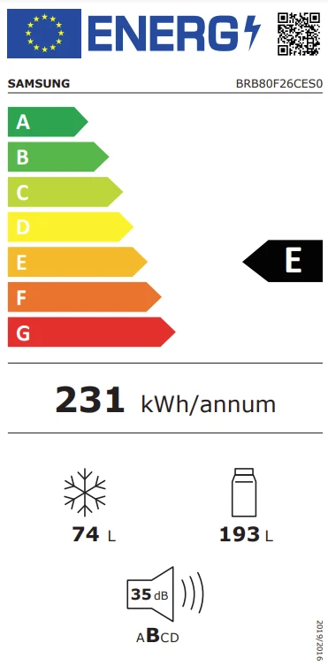 Detalle 2 de Samsung BRB80F26CES0EF Kühlgefrierkombination 35 dB