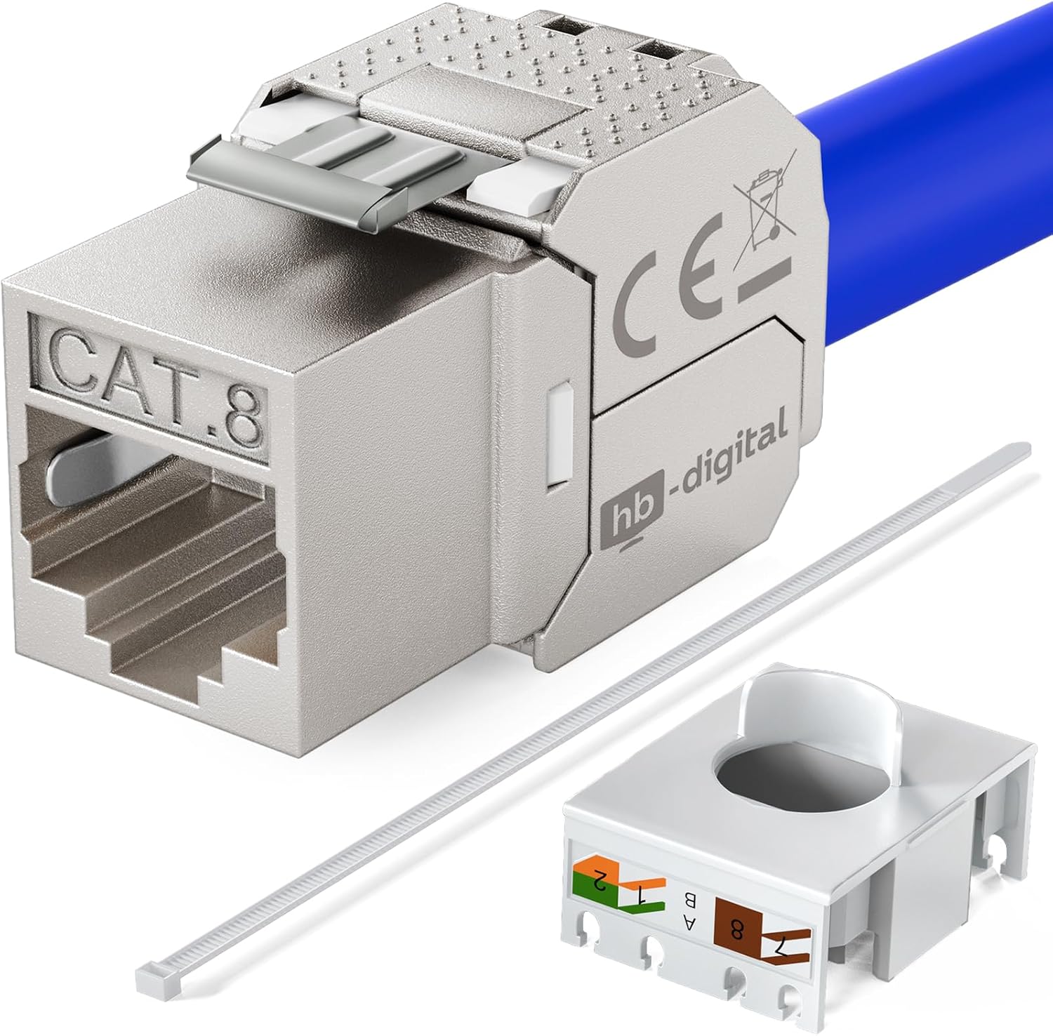 Thumbnail 6 de HB-DIGITAL 1-Port CAT 8 Netzwerkdose bis 40 GBit/s